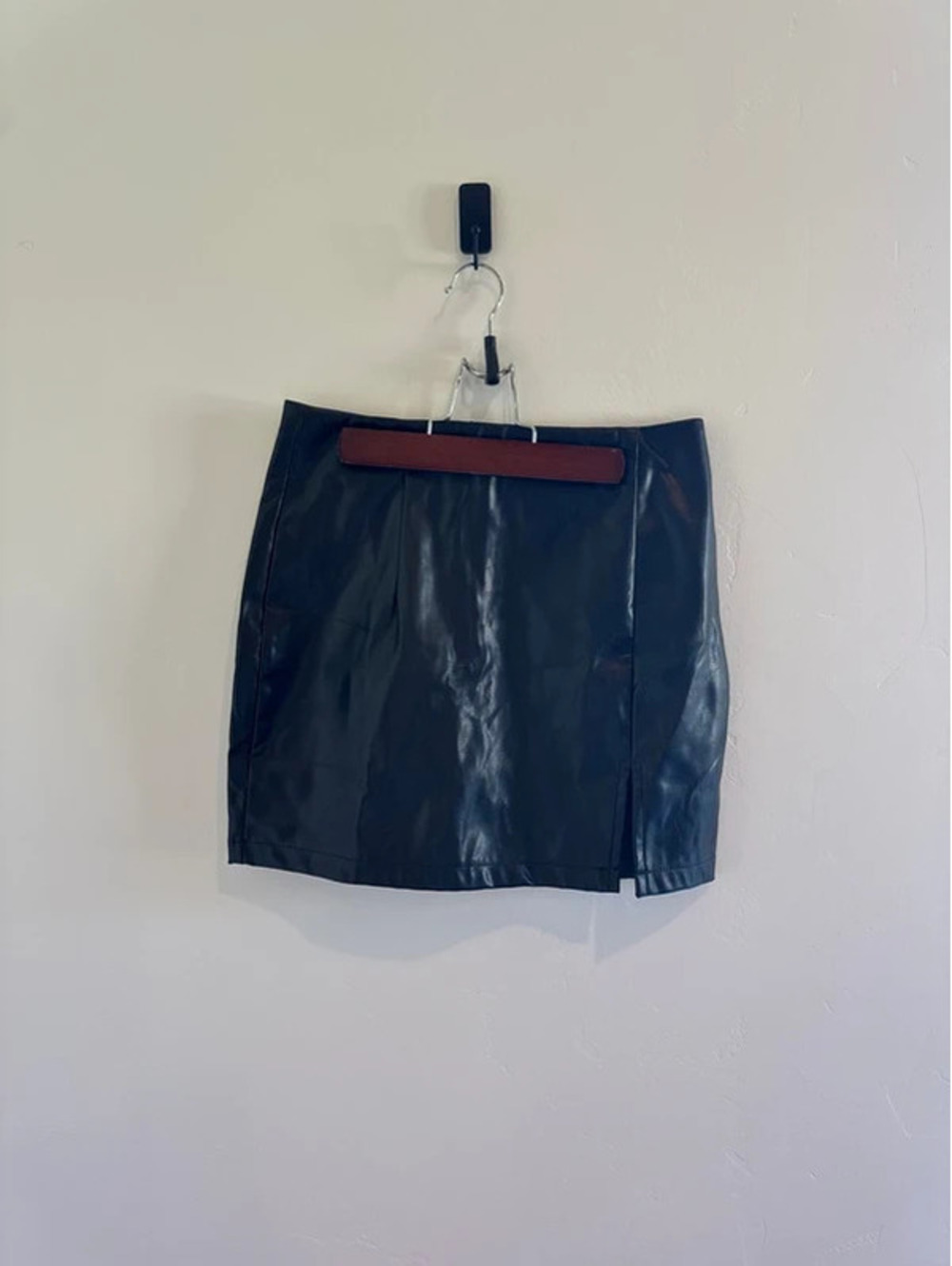 Faux leather skirt